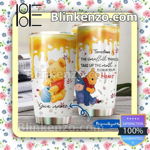 Personalized Winnie The Pooh Sometimes The Smallest Things Take Up The Most Room In Your Heart Travel Mug