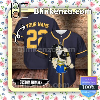 Personalized Wonder Woman Los Angeles Rams Hip Hop Short Sleeves