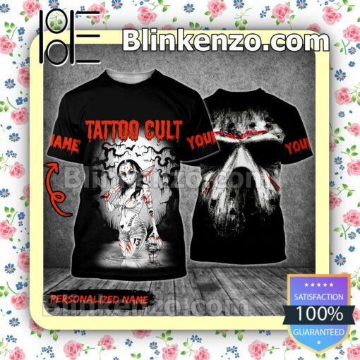 Personalized Zombie Girl Tattoo Cult Jason Voorhees Women Tank Top Pant Set c