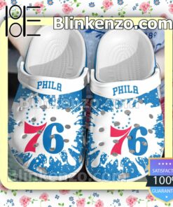 Philadelphia 76ers Logo Color Splash Clogs