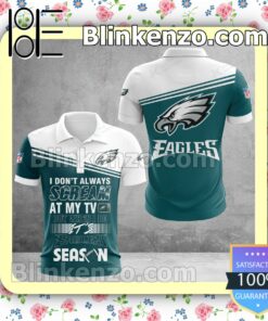 Philadelphia Eagles I Don't Always Scream At My TV But When I Do NFL Polo Shirt
