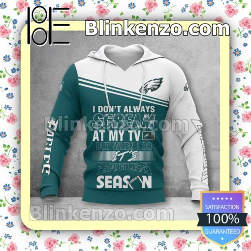 Father's Day Gift Philadelphia Eagles I Don't Always Scream At My TV But When I Do NFL Polo Shirt