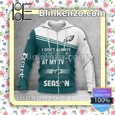 Official Philadelphia Eagles I Don't Always Scream At My TV But When I Do NFL Polo Shirt