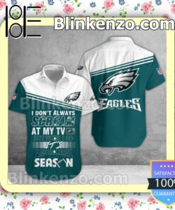Present Philadelphia Eagles I Don't Always Scream At My TV But When I Do NFL Polo Shirt