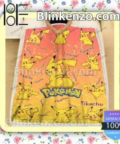 Pikachu Pokemon Pattern Quilted Blanket a