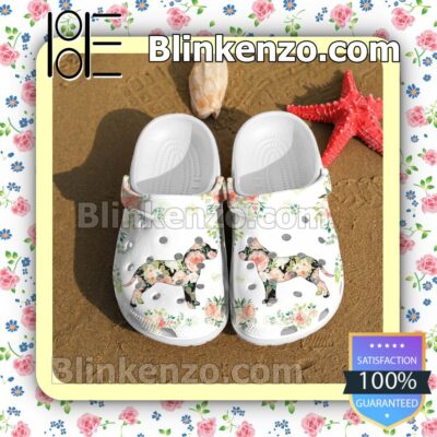 Pit Bull Dog Flowers Clogs