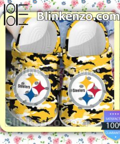 Pittsburgh Steelers Yellow Camouflage Clogs