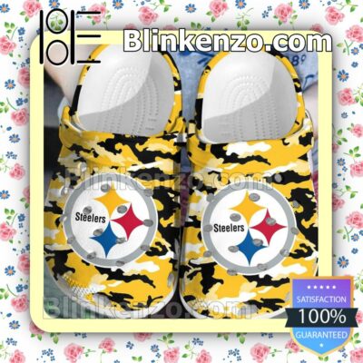 Pittsburgh Steelers Yellow Camouflage Clogs