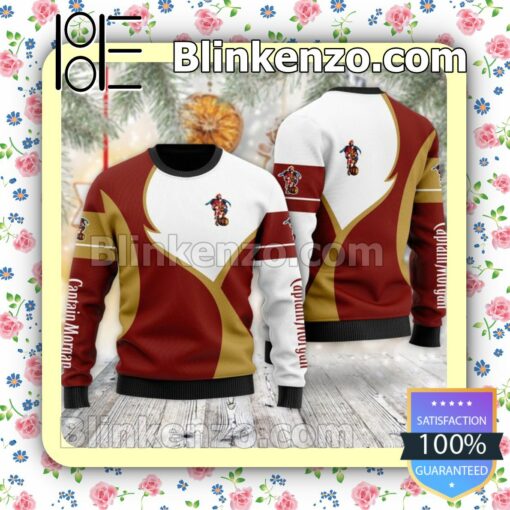 Plain Multicolor Textured Captain Morgan Christmas Pullover Sweaters