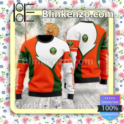 Plain Multicolor Textured Jagermeister Christmas Pullover Sweaters