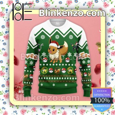 Pokemon Eevee Christmas Pullover Sweaters