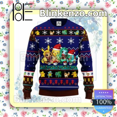 Pokemon Pikachu And Friends Christmas Pullover Sweaters