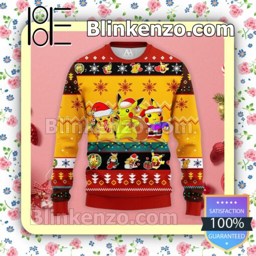 Pokemon Pikachu Christmas Pullover Sweaters