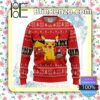 Pokemon Pikachu Hello Christmas Red Christmas Pullover Sweaters