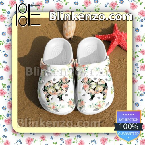 Pomeranian Dog Flowers Clogs