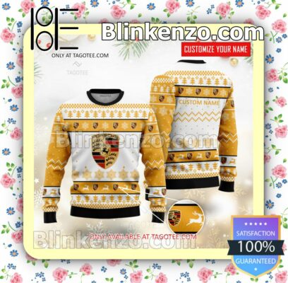 Porsche Brand Print Christmas Sweater