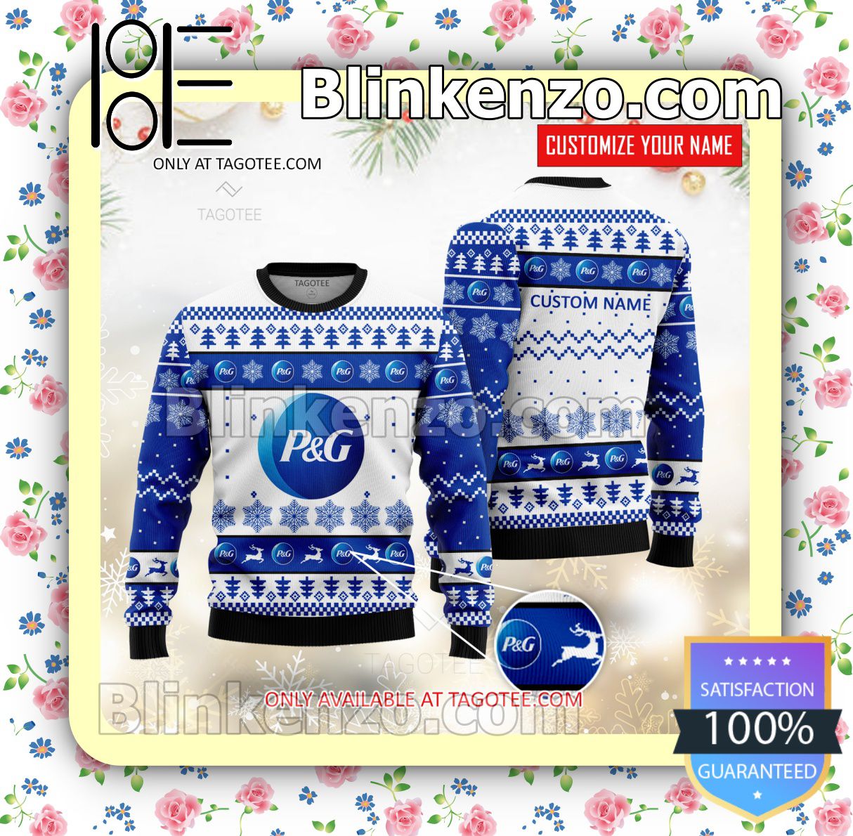 Procter and Gamble Brand Print Christmas Sweater