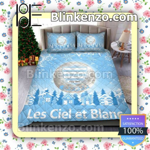 Racing 92 Les Ciel Et Blanc Christmas Duvet Cover