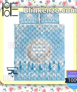 Racing 92 Les Ciel Et Blanc Christmas Duvet Cover a