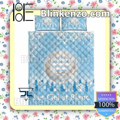 Racing 92 Les Ciel Et Blanc Christmas Duvet Cover a