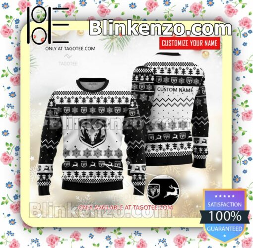 Ram Brand Print Christmas Sweater