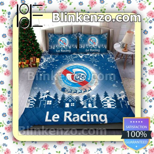 Rc Strasbourg Alsace Le Racing Christmas Duvet Cover