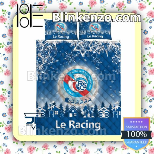 Rc Strasbourg Alsace Le Racing Christmas Duvet Cover a