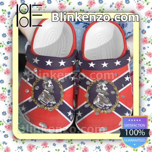 Rebel Flag With Robert E Lee Clogs