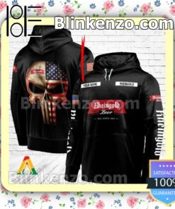 Rheingold Brewery Punisher Skull USA Flag Hoodie Shirt