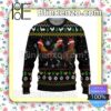 Roosters Colored Light Christmas Pullover Sweaters
