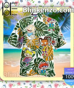 Rugrats Monstera Leaves Men Shirt a