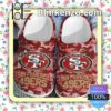 San Francisco 49ers Red Camouflage Clogs