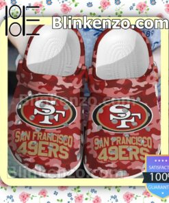 San Francisco 49ers Red Camouflage Clogs