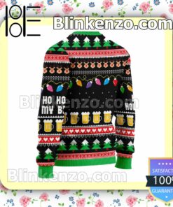 Santa Ho Ho Ho Hold My Beer Christmas Pullover Sweatshirts a