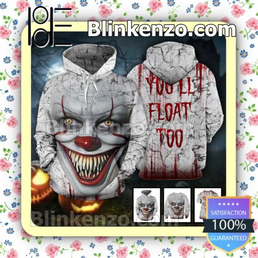 Scary Halloween Pennywise You'll Float Too Broken Surface Women Tank Top Pant Set