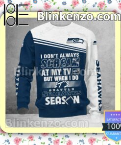 Vibrant Seattle Seahawks I Don't Always Scream At My TV But When I Do NFL Polo Shirt