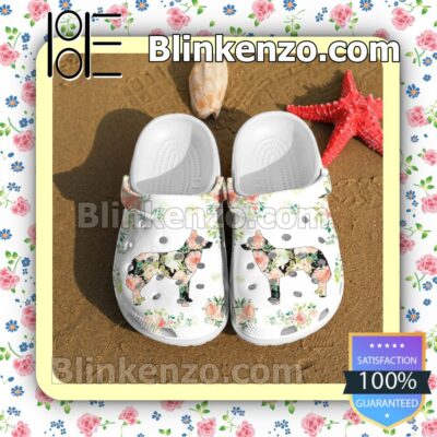 Siberian Husky Dog Flowers Clogs