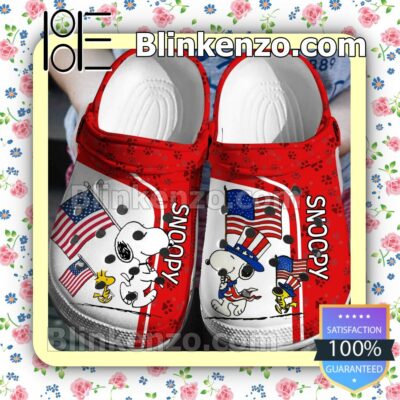 Snoopy And Woodstock Happy 4th Of July Halloween Clogs