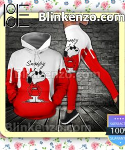 Snoopy Cool Red And White Women Tank Top Pant Set