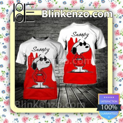 Snoopy Cool Red And White Women Tank Top Pant Set b