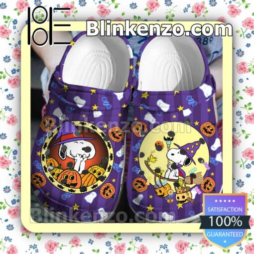 Snoopy Halloween Purple Halloween Clogs