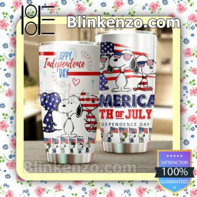 Snoopy Happy Independence Day Travel Mug