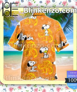 Snoopy Hibiscus Orange Men Shirt a