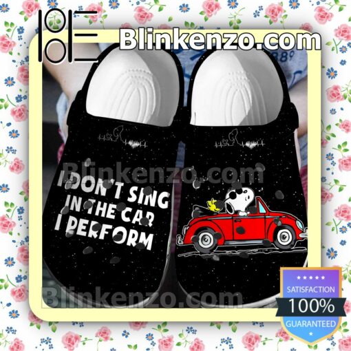 Snoopy I Don't Sing In The Car I Perform Halloween Clogs