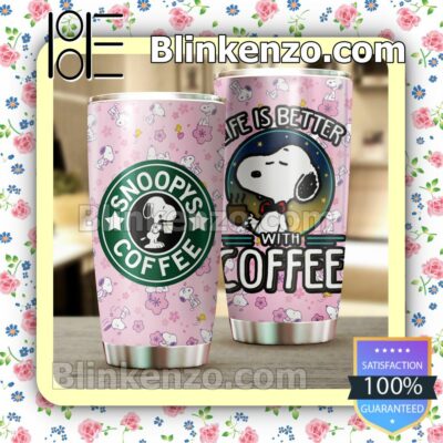 Snoopy Life Is Better With Coffee Travel Mug
