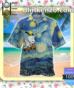 Snoopy Starry Night Men Shirt