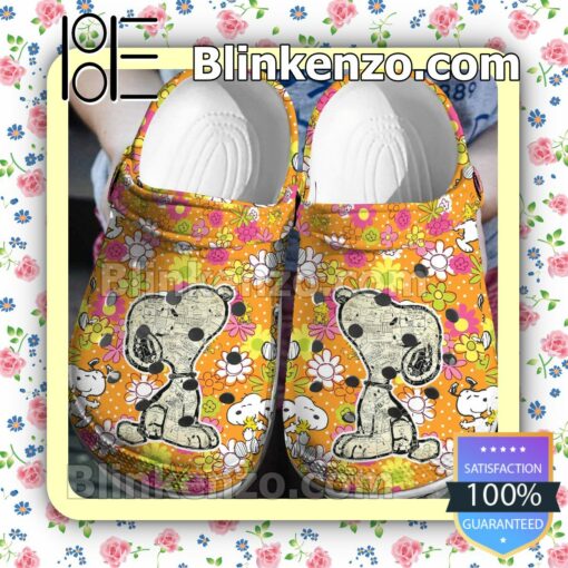 Snoopy With Flowers Halloween Clogs