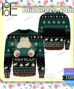 Snorlax Christmas Pullover Sweaters b