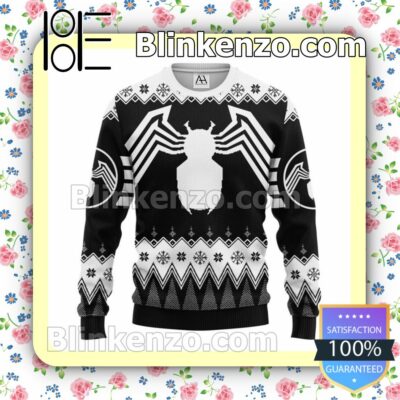 Spider Man Black Christmas Pullover Sweaters