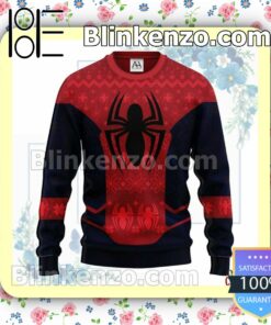 Spider Man Red And Black Christmas Pullover Sweaters